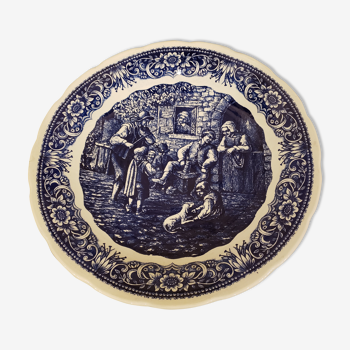 Decorative plate Boch brothers scene of life