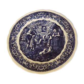 Decorative plate Boch brothers scene of life