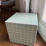 Ceramic cube side table 40x40cm