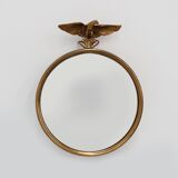 Empire style Small Gold Decorative convex Mirror with Eagle, France