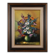 Belgian Artist, Still Life with a Bouquet of Flowers, 1950s, Oil on Canvas,