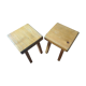 1 set of 2 solid pine stools by Charlotte Perriand, Les Arcs, France.