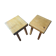 1 set of 2 solid pine stools by Charlotte Perriand, Les Arcs, France.
