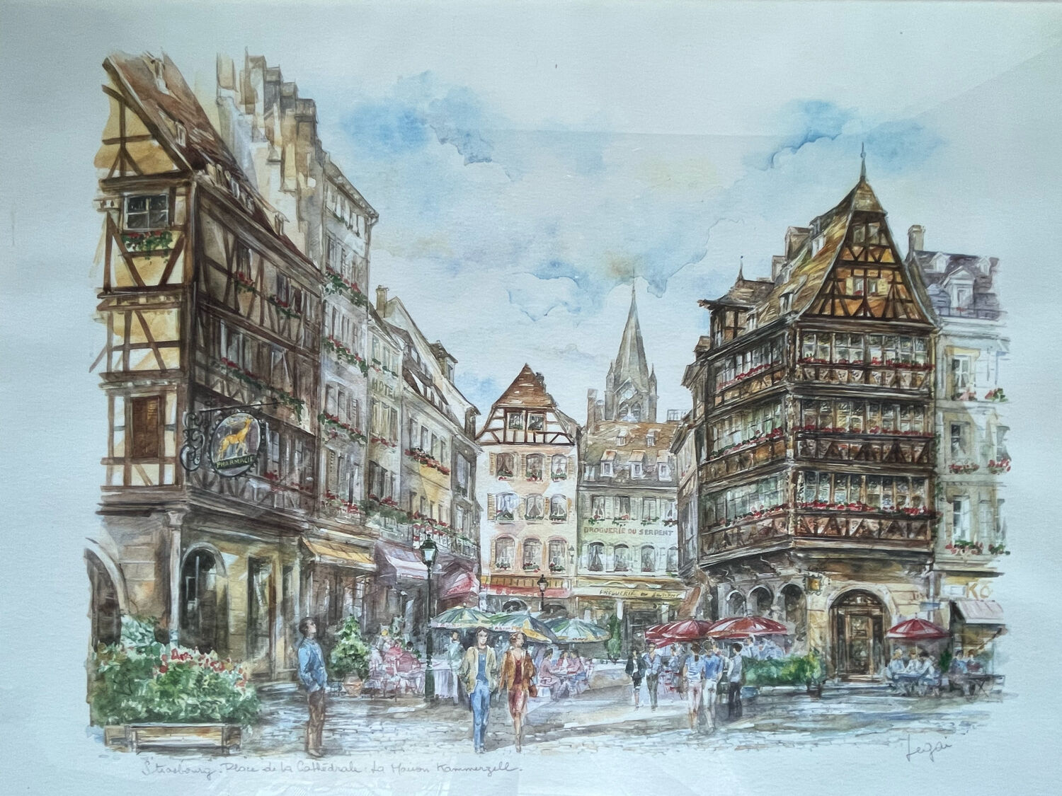 Watercolor of Strasbourg