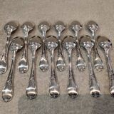 12 silver-plated metal coffee spoons Ercuis model Dubarry