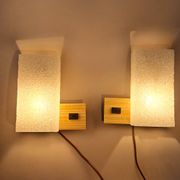 Pair of modernist wall lights 1950/1960 in metal and perspex.