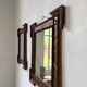 Pair of wooden mirrors in tramp art style