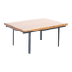 Table transformable teck et acier années 50' fabrication française