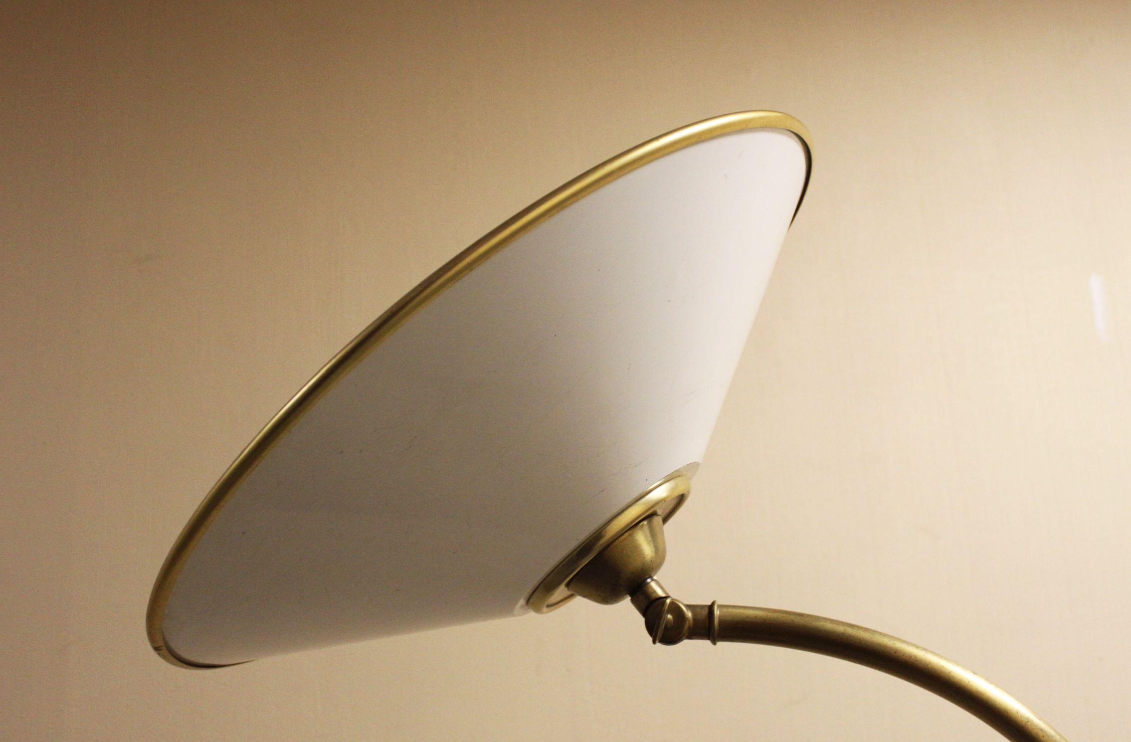 Floor lamp with shelf by Kaiser, Germany, 60's.