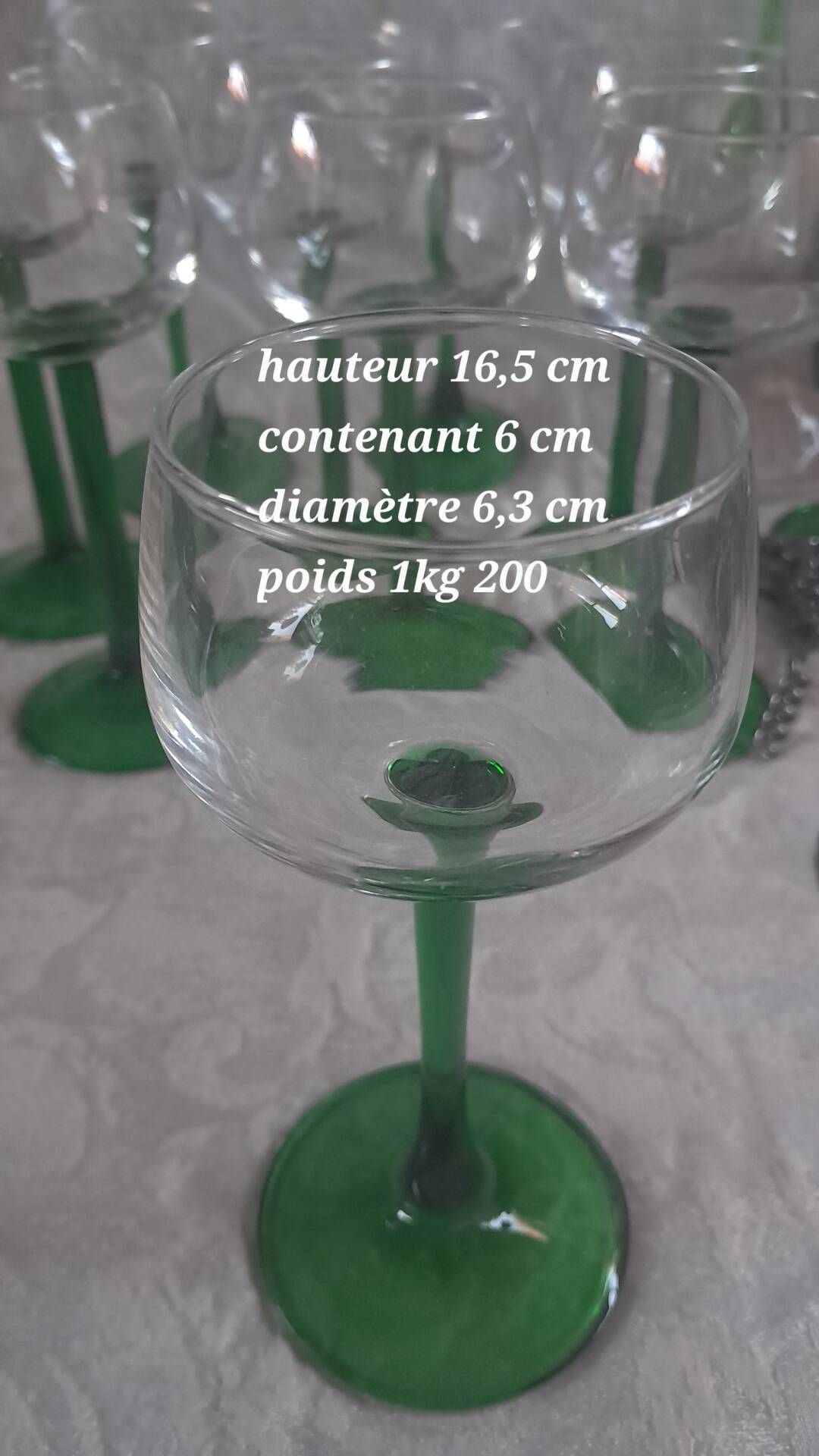 Carafe et 12 verres Service vin d'Alsace
