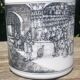Antique pot in white opaline decorated with apothecary scene