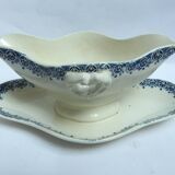 Gien large gravy boat in opaque porcelain
