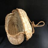 Wicker basket with vintage lid
