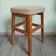 Tabouret bois et tissu scandinave