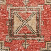 3x10 Red Brown Tribal Pattern Vintage Runner Rug, 78x305Cm