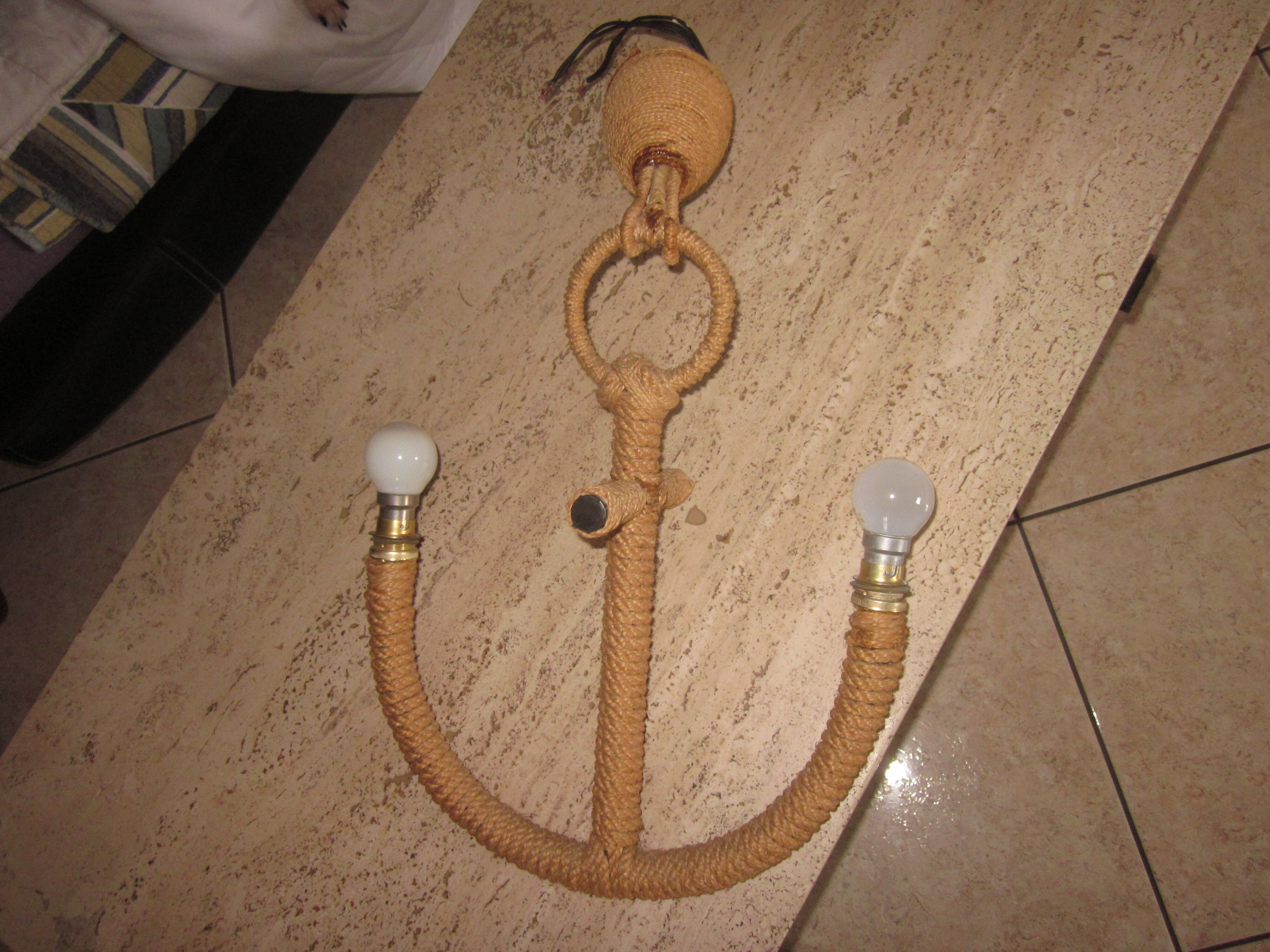 Rope chandelier of the 1950s