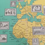 Map / Poster of world stamps