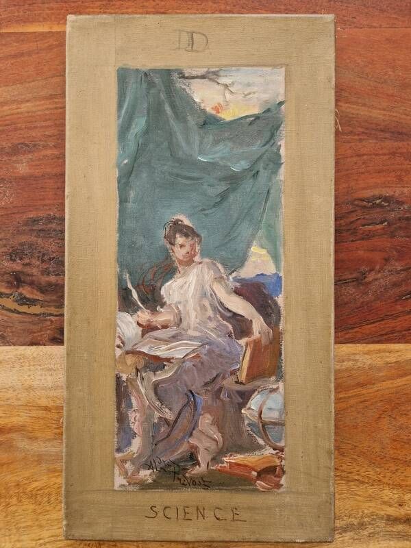 Alexandre Prévost (1832-1910) Oil on canvas - Allegory of Science