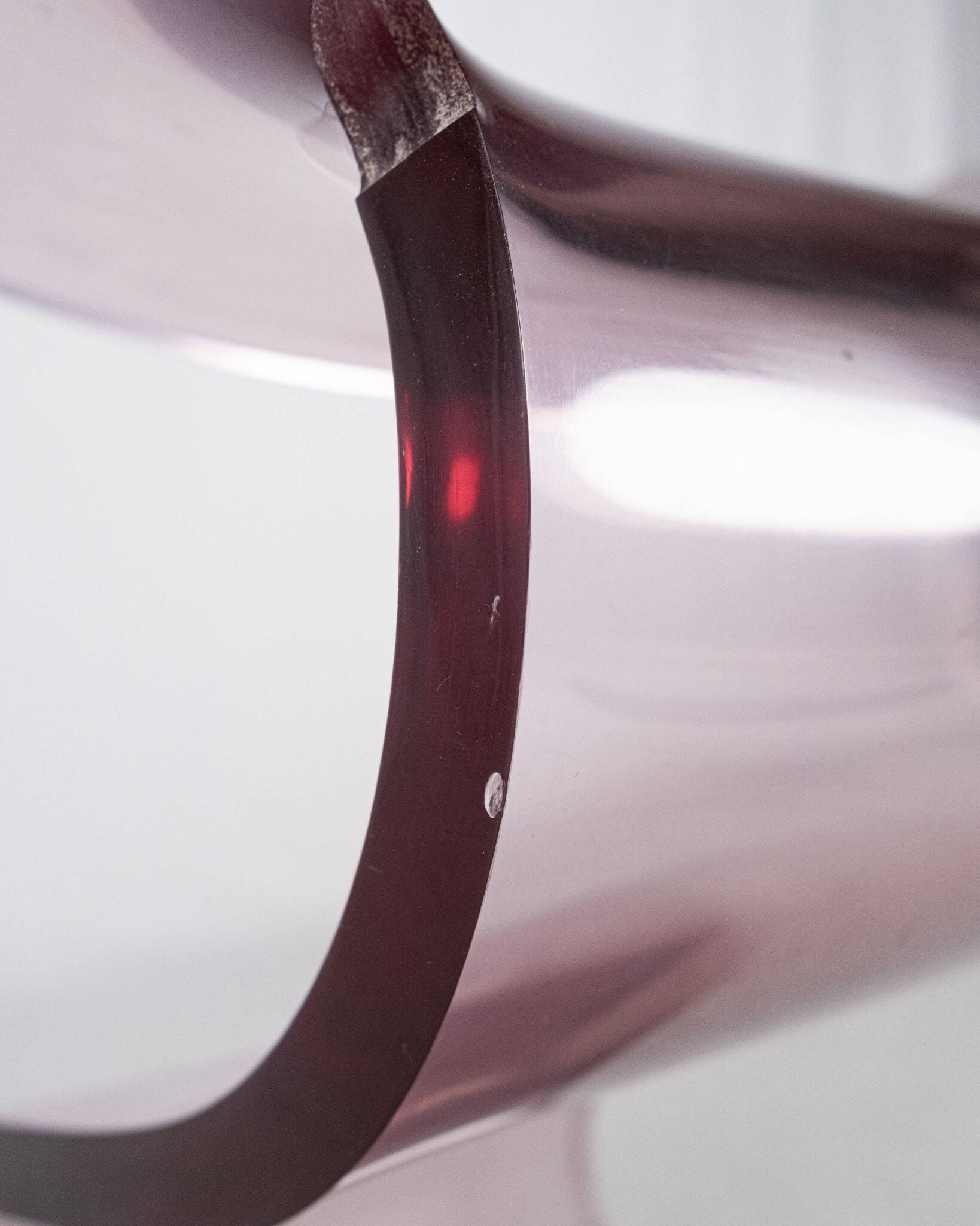 Lavender Lucite chair by Michel Dumas, France, 1970.