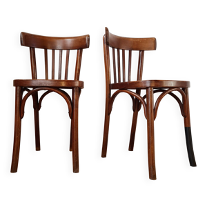 Paire de chaises bistrot - bois