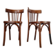 Pair of vintage wooden bistro chairs