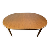 Table à manger ovale extensible en teck vintage rétro du milieu du siècle par G Plan Fresco