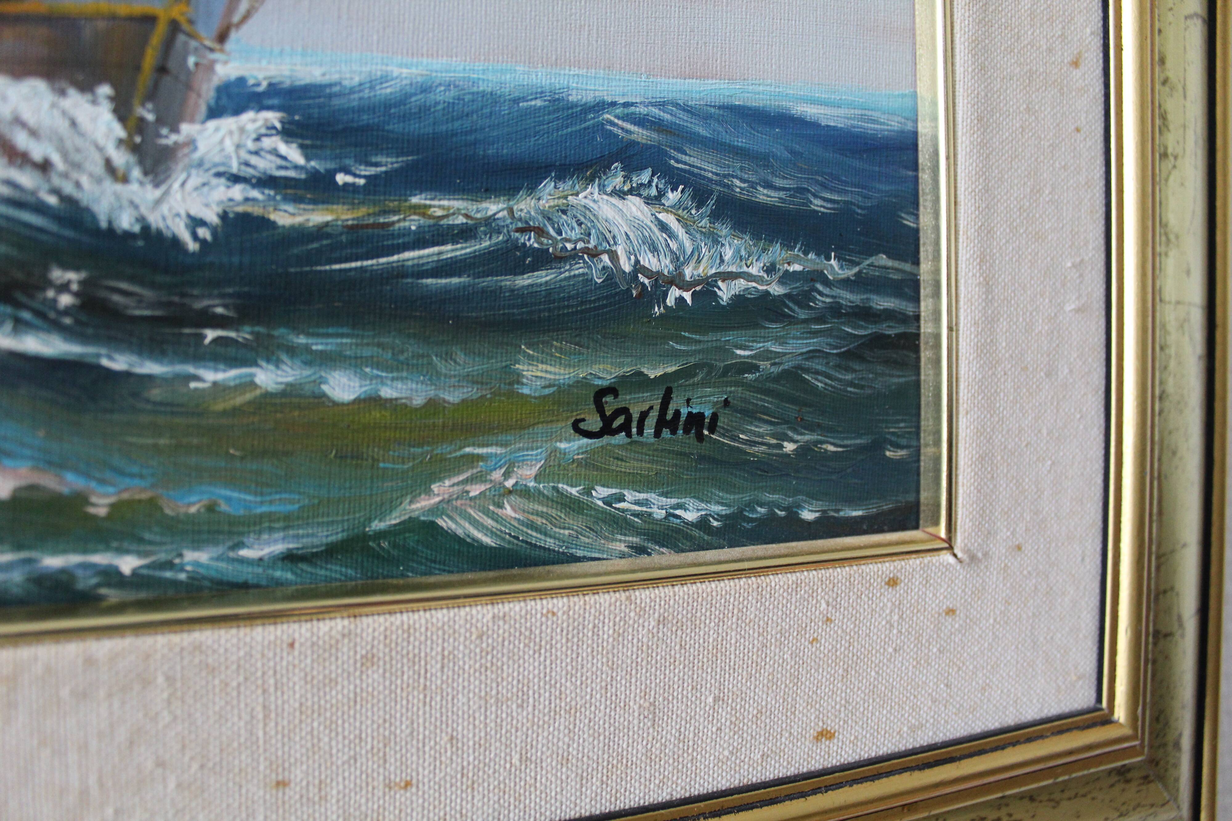 Tableau "Voilier dans la tempête"