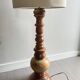 Vintage turned wooden lamp base