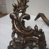 Pair of andirons bronze Louis XV