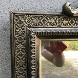 Miroir Napoléon III en bois noirci 68x135cm