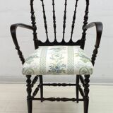 Pair of Giuseppe Gaetano Descalzi Midcentury Italian Chiavari Armchairs, 50