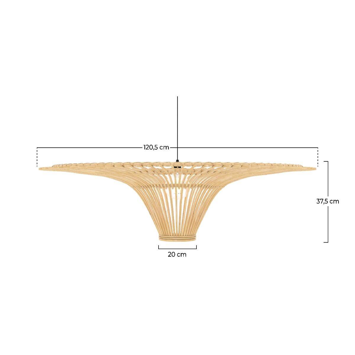 Grande suspension en osier