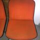 Paire de fauteuils de bureau pivotant orange année 70