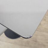 Modern metal minimalist side table with magazine rack / Dutch design