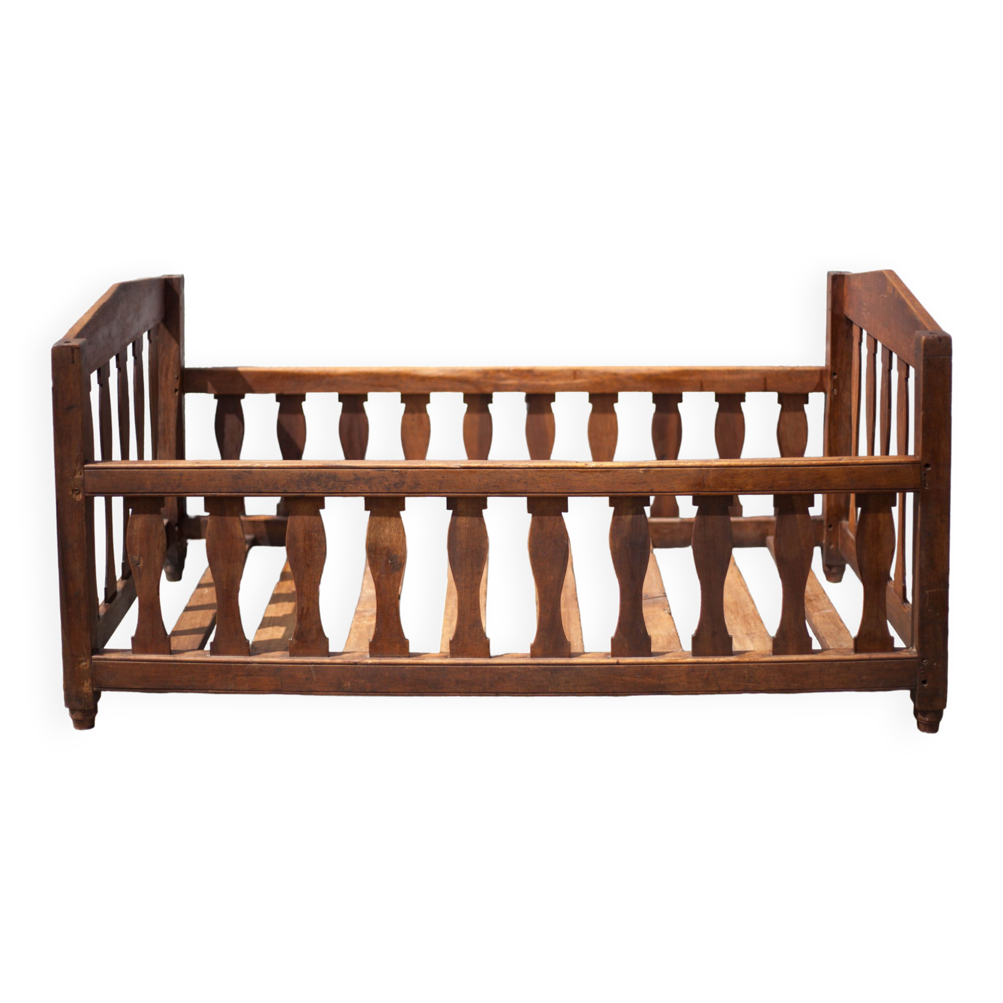 Children's wooden bed, old baby bed, children's bedroom bed, vintage decor