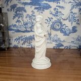 Statue of Saint Joseph and the infant Jesus in biscuit porcelain, early 20th century