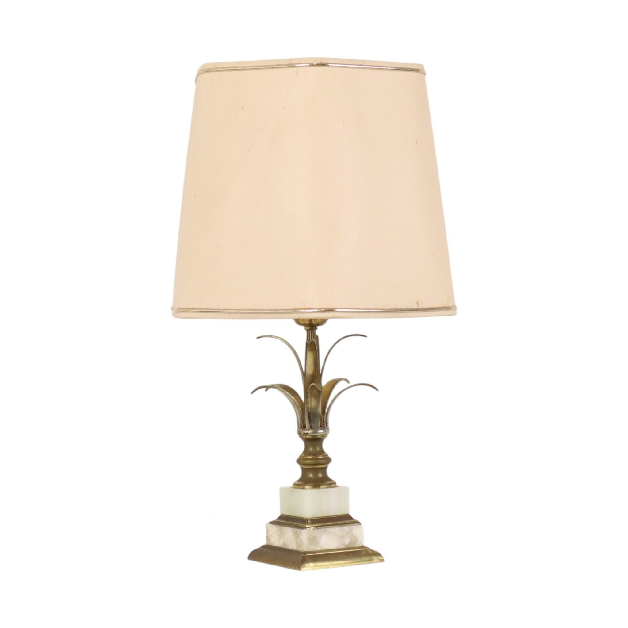 Vintage Palm Tree Pineapple Table Lamp, Massive, 1970s, 48cm