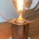 Vintage German table lamp in chrome and glass by Motoko Ishii for Staff.
