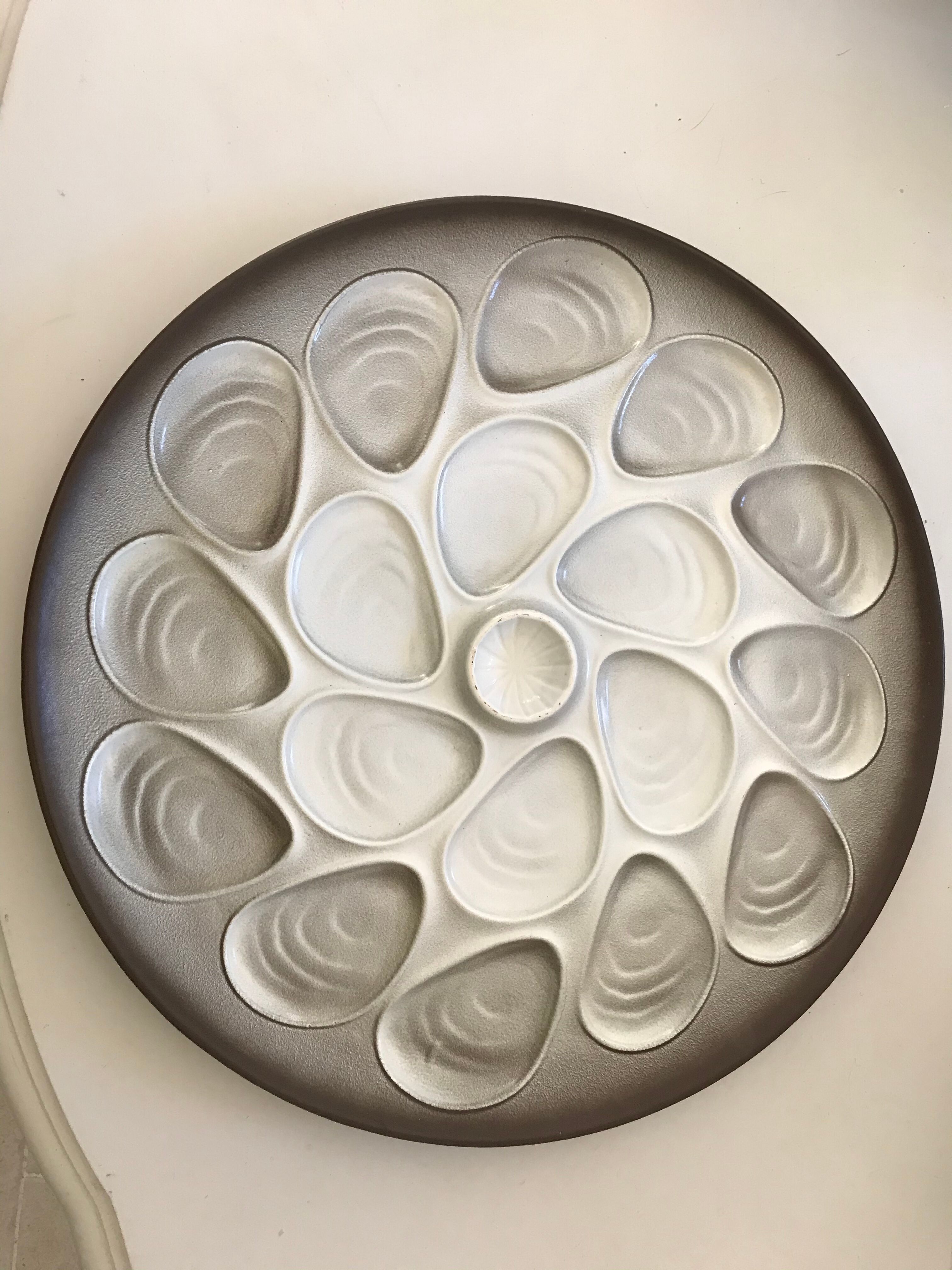 Plat à huître en céramique Salins