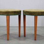 Pair of Art Deco stools, Czechoslovakia, 1940s