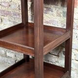 English mahogany side table / serving table with marble top 1900/1920