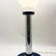 Large blue and chrome table lamp, Italy 1970s