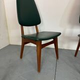 Chaises de salle à manger vintage en teck à dossier haut, design danois norvégien Bruk Sorheim