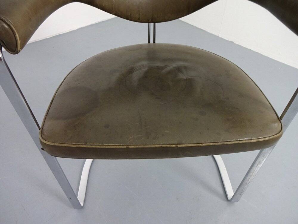 Mocdl 6911 Armchair in Leather by Horst Brüning for Kill International, 1968