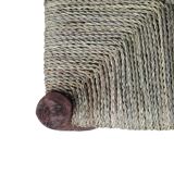 Wooden bench and woven rope