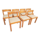 Vintage Pine Dining Chairs by Martin Visser for 't Spectrum, 1960s, Set of 7