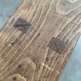Large solid elm farmhouse bench