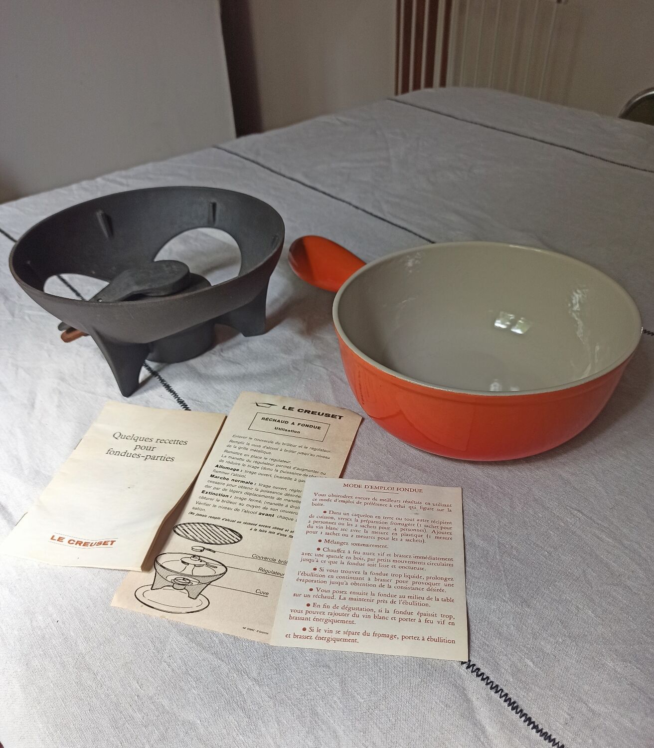 Caquelon à fondue vintage Le Creuset