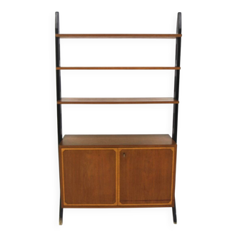 "roxen" teak pedestal bookcase by möbel-ikea, sweden, 1960