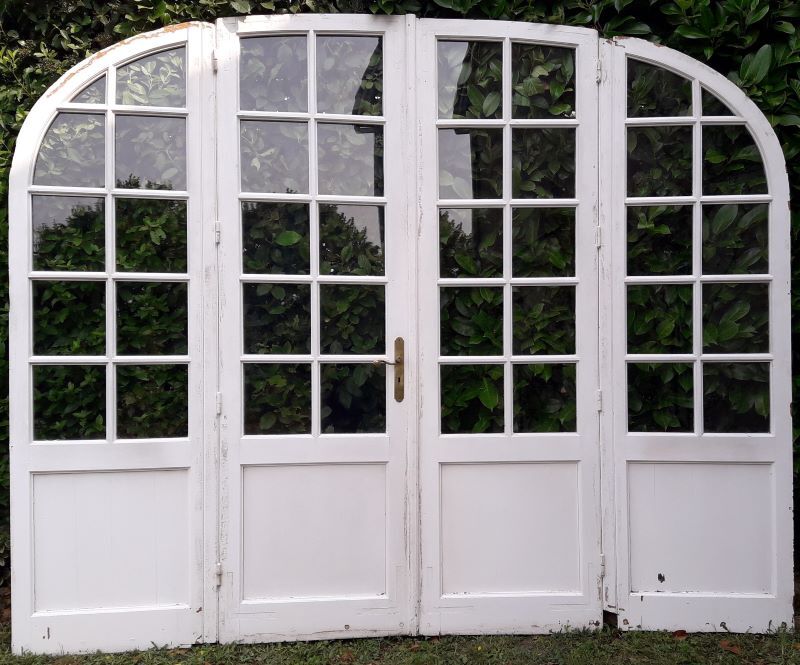 Oak arched bay window door H219xW267,5 small tiles